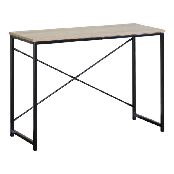 Γραφείο εργασίας Bailon pakoworld σε oak απόχρωση με μαύρο μέταλλο 100x40x70εκ.  085-000025