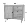 086-000023-4 Μπουφές Oslo pakoworld σε sonoma απόχρωση 85x39x79εκ. 086-000023