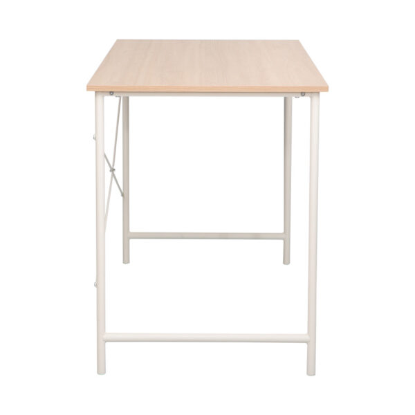 Γραφείο εργασίας Senzia pakoworld σε φυσική απόχρωση με λευκό μέταλλο 120x60x75εκ.  225-000061