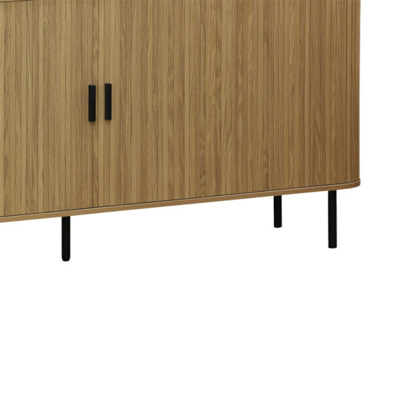 260-000005-3 Μπουφές Scandi pakoworld MDF φυσικό με μεταλλικά μαύρα πόδια 170x45x80εκ. 260-000005