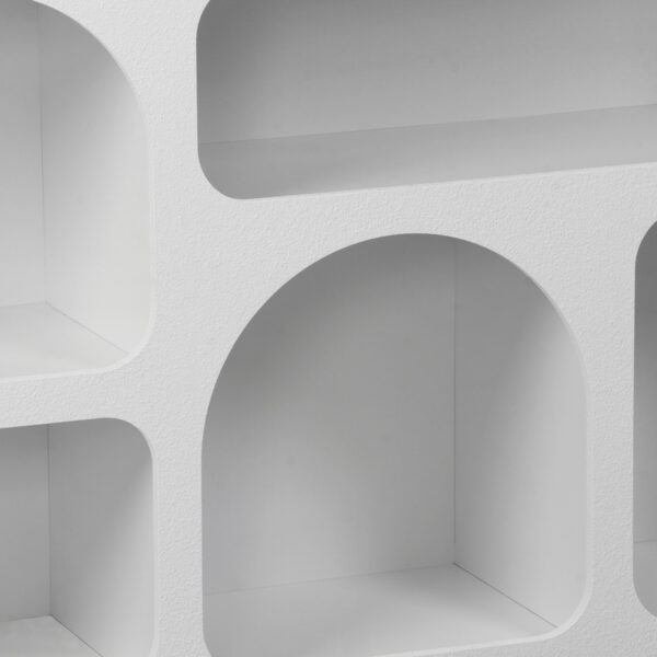 Μπουφές Emersi pakoworld με ράφια mdf σε λευκή απόχρωση 164x34x76εκ.  260-000038