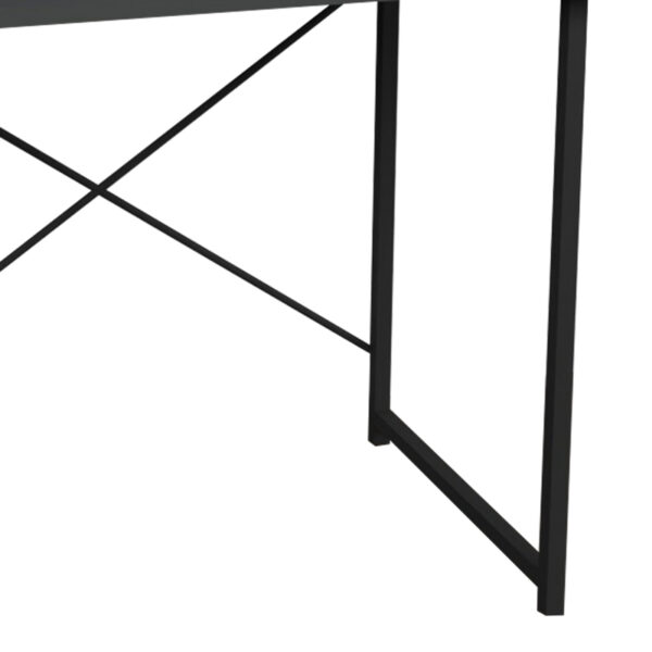 Γραφείο εργασίας Ustando pakoworld ανθρακί μελαμίνης-μαύρο μέταλλο 90x60x72εκ.  321-000023