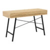 Γραφείο εργασίας Yamin pakoworld σε oak απόχρωση με πόδι μαύρο μέταλλο 120x48x76εκ.  375-000003