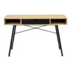 Γραφείο εργασίας Yamin pakoworld σε oak απόχρωση με πόδι μαύρο μέταλλο 120x48x76εκ.  375-000003