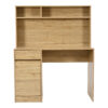 Γραφείο εργασίας Secreta pakoworld με ράφι σε oak απόχρωση 110x50x135εκ.  375-000010