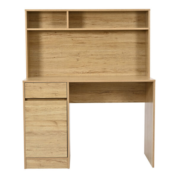 Γραφείο εργασίας Secreta pakoworld με ράφι σε oak απόχρωση 110x50x135εκ.  375-000010