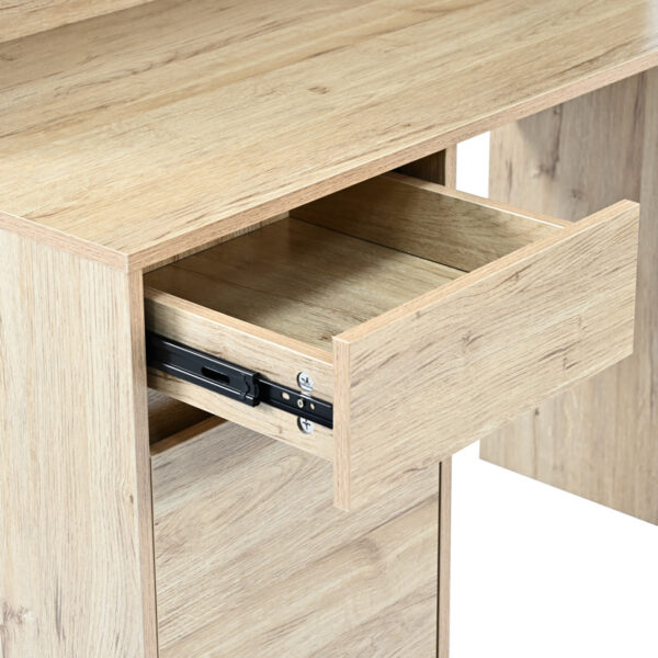 Γραφείο εργασίας Secreta pakoworld με ράφι σε oak απόχρωση 110x50x135εκ.  375-000010