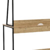 375-000011-4 Γραφείο εργασίας Herbey pakoworld με ράφια σε oak απόχρωση με πόδι μαύρο μέταλλο 100x48x139εκ. 375-000011