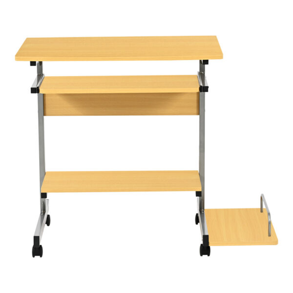 Γραφείο υπολογιστή Veronce pakoworld σε φυσική απόχρωση με μεταλλικό σκελετό 89x47x71εκ.  375-000012