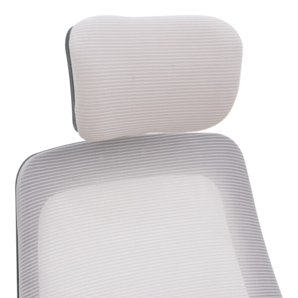 Καρέκλα γραφείου Peja pakoworld mesh ύφασμα γκρι-μπεζ με μαύρο σκελετό 58x60x107-117εκ.  069-000089