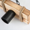 147-000043-3 Φωτιστικό οροφής μονόφωτο PWL-1027 pakoworld Ε27 φυσικό-μαύρο 20x10x43εκ. 147-000043