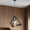 147-000166-1 Φωτιστικό οροφής μονόφωτο Lesly pakoworld pp σε μαύρη απόχρωση Φ24x22εκ. 147-000166
