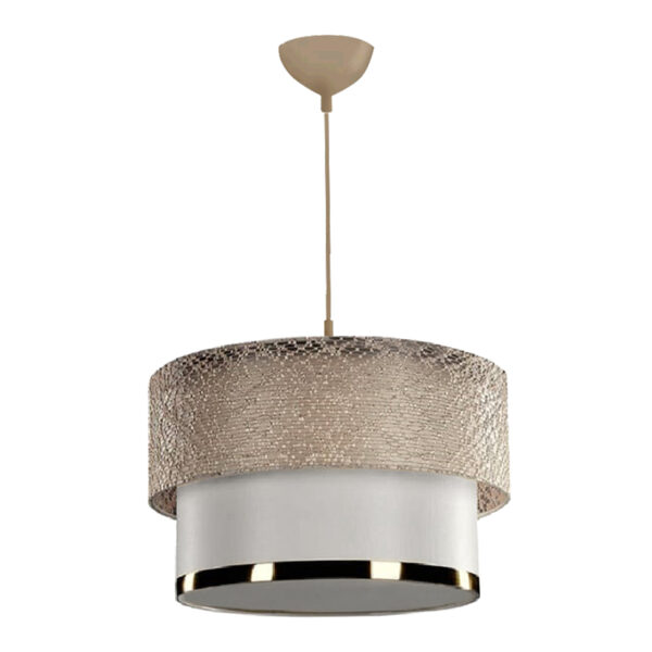 Φωτιστικό οροφής PWL-1090 pakoworld Ε27 σε λευκή-χρυσή απόχρωση Φ30x20εκ.  202-000157