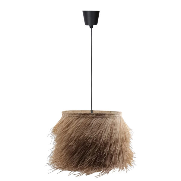 Φωτιστικό οροφής Hairy Inart Ε27 ρατάν σε φυσική απόχρωση Φ70x40εκ.  299-000008