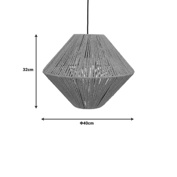 Φωτιστικό οροφής Palmo Inart Ε27 rope σε φυσική απόχρωση Φ40x32εκ.  299-000021