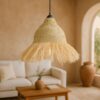 Φωτιστικό οροφής Boher Inart seagrass σε φυσική απόχρωση Φ33x76εκ.  313-000026
