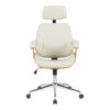 Καρέκλα γραφείου διευθυντή Fetseno pakoworld μπεζ pu-βάση χρωμίου 53x56x113.5-123.5εκ.  332-000019