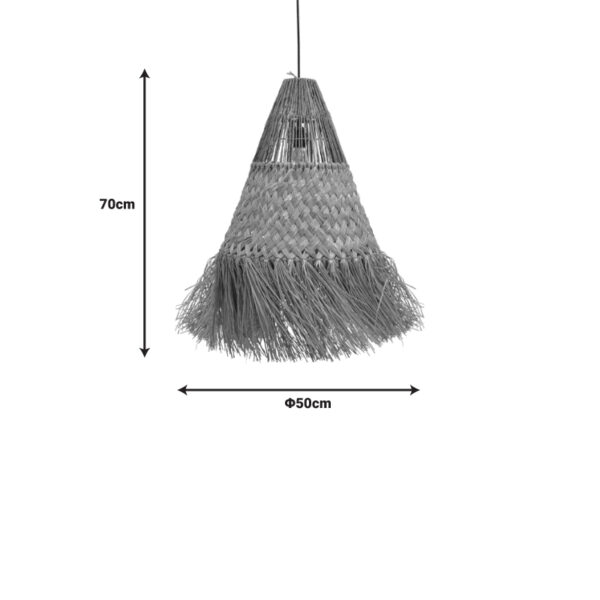 Φωτιστικό οροφής Vajem Inart mendong σε φυσική απόχρωση 50x50x70εκ.  337-000023