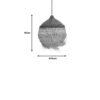 Φωτιστικό οροφής Fiorine Inart abaca σε φυσικό χρώμα Φ35x45εκ.  339-000019