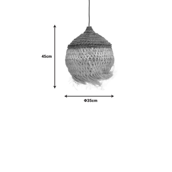 Φωτιστικό οροφής Fiorine Inart abaca σε φυσικό χρώμα Φ35x45εκ.  339-000019