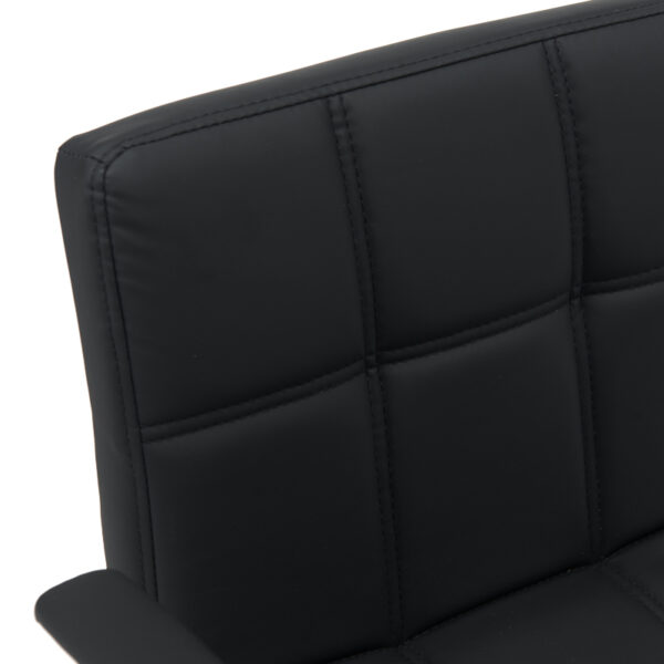 Καρέκλα γραφείου Buleco pakoworld pu σε μαύρη απόχρωση 56x46x74-86εκ.  360-000007