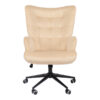 Καρέκλα γραφείου διευθυντή Lobima pakoworld περιστρεφόμενη κρεμ βελούδο 68x71x105-112εκ.  393-000020