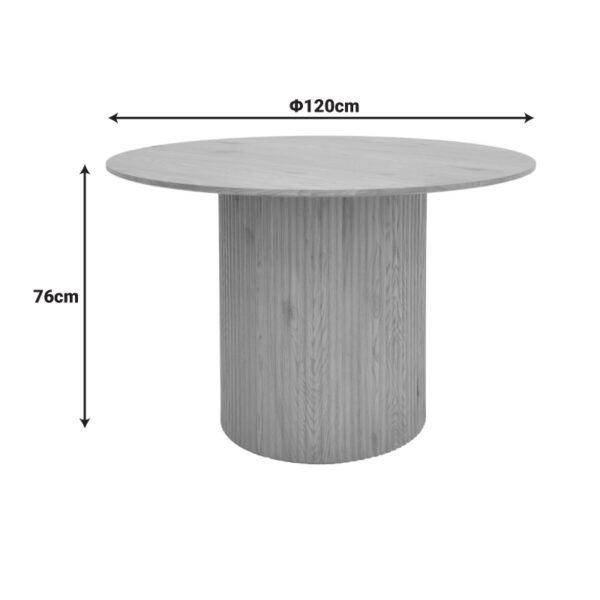 Τραπέζι Karulo pakoworld mdf σε sonoma απόχρωση Φ120x76εκ.  029-000355