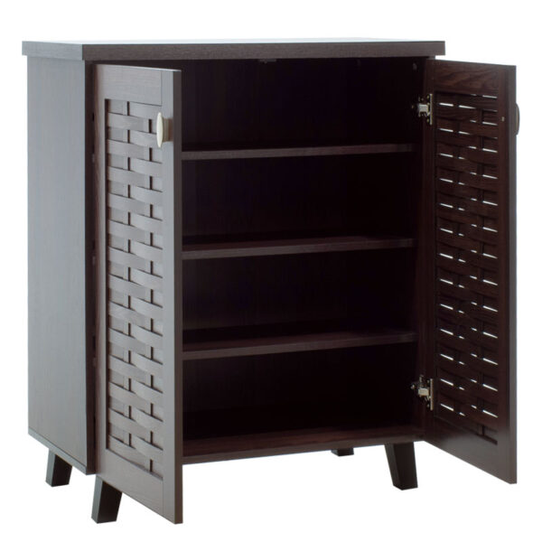 Παπουτσοθήκη-ντουλάπι MANTAM pakoworld 12 ζεύγων χρώμα καρυδί 78x40x92εκ.  049-000003