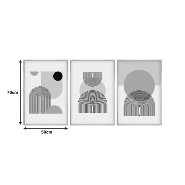 Πίνακας σε καμβά Jefton pakoworld τρίπτυχος με ψηφιακή εκτύπωση 50x2x70εκ.  071-001598