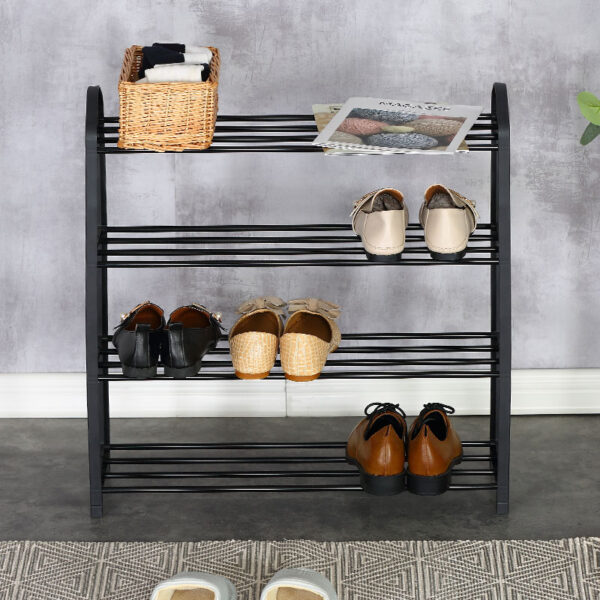 Παπουτσοθήκη Ramon pakoworld 12 ζευγών μέταλλο μαύρο 62x20x62εκ.  085-000014