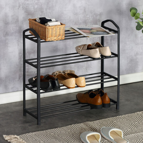Παπουτσοθήκη Ramon pakoworld 12 ζευγών μέταλλο μαύρο 62x20x62εκ.  085-000014