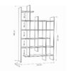 119-001252-2 Βιβλιοθήκη Manco pakoworld σε ανθρακί απόχρωση 122x25.5x188εκ. 119-001252