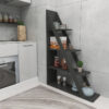 120-000491 Βιβλιοθήκη Quina pakoworld σε ανθρακί απόχρωση 100x30x150εκ. 120-000491