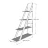 120-000491-3 Βιβλιοθήκη Quina pakoworld σε ανθρακί απόχρωση 100x30x150εκ. 120-000491