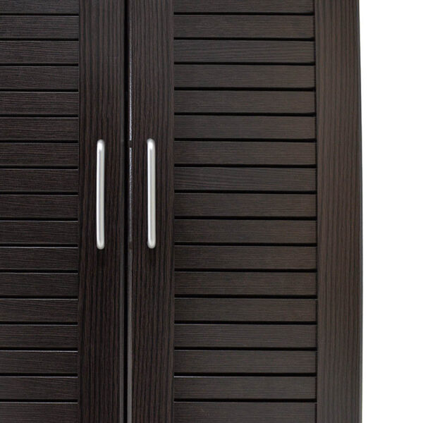 Παπουτσοθήκη-ντουλάπα SANTE pakoworld 21 ζεύγων χρώμα wenge 60x37x183εκ.  123-000006