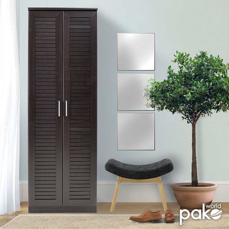 Παπουτσοθήκη-ντουλάπα SANTE pakoworld 21 ζεύγων χρώμα wenge 60x37x183εκ.  123-000006
