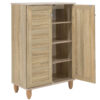123-000029-5 Παπουτσοθήκη-ντουλάπι SANTO pakoworld 10 ζεύγων χρώμα sonoma 60x34,5x91,5εκ. 123-000029