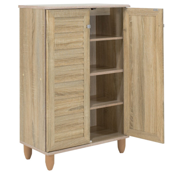 123-000029-5 Παπουτσοθήκη-ντουλάπι SANTO pakoworld 10 ζεύγων χρώμα sonoma 60x34,5x91,5εκ. 123-000029
