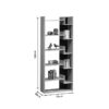 123-000153-3 Βιβλιοθήκη Naya pakoworld sonoma-ανθρακί 72x30x182.5εκ. 123-000153
