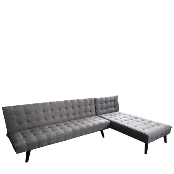 Καναπές Κρεβάτι Γωνιακός ArteLibre MAGUS Γκρι Ύφασμα 254x77/163x74cm.  14290023