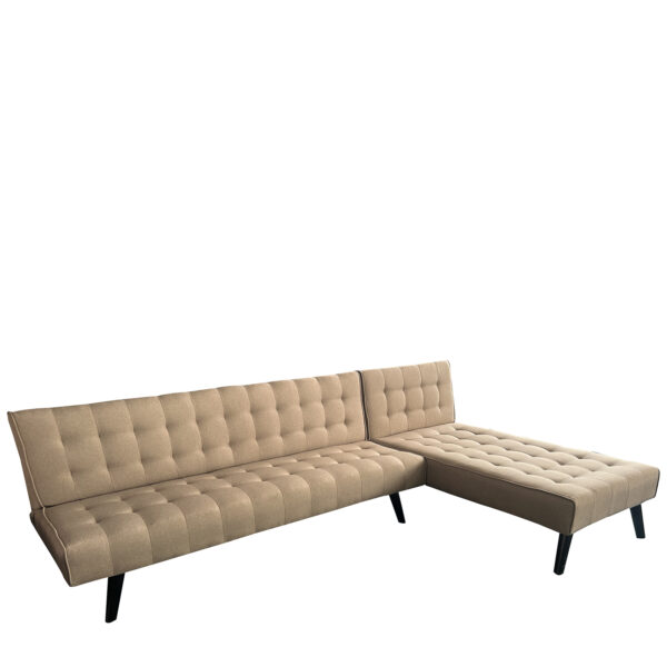 Καναπές Κρεβάτι Γωνιακός ArteLibre MAGUS Καφέ Ύφασμα 254x77/163x74cm.  14290024