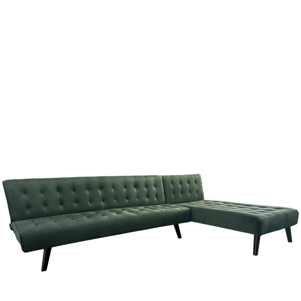 Καναπές Κρεβάτι Γωνιακός ArteLibre MAGUS Πράσινο Ύφασμα 254x77/163x74cm.  14290025