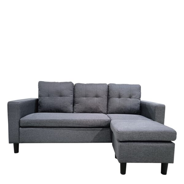 Καναπές Γωνιακός ArteLibre GRETEL Αναστρέψιμος Γκρι Ύφασμα 182x122x70cm.  14290035