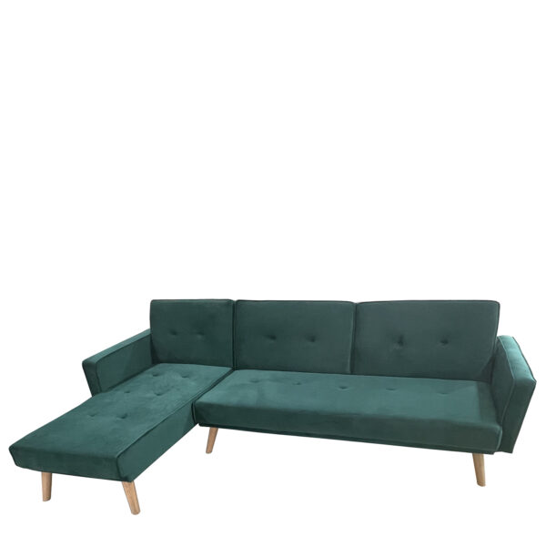 Καναπές Κρεβάτι Γωνιακός ArteLibre EMILIA Πράσινο Ύφασμα 267x153x85cm.  14290081
