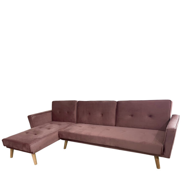 Καναπές Κρεβάτι Γωνιακός ArteLibre EMILIA Σάπιο Μήλο Ύφασμα 267x153x85cm.  14290082