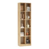 176-000198-1 Βιβλιοθήκη Oteca 10θέσεων pakoworld oak 51.1x25.4x180εκ. 176-000198