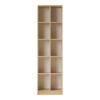 176-000198-3 Βιβλιοθήκη Oteca 10θέσεων pakoworld oak 51.1x25.4x180εκ. 176-000198
