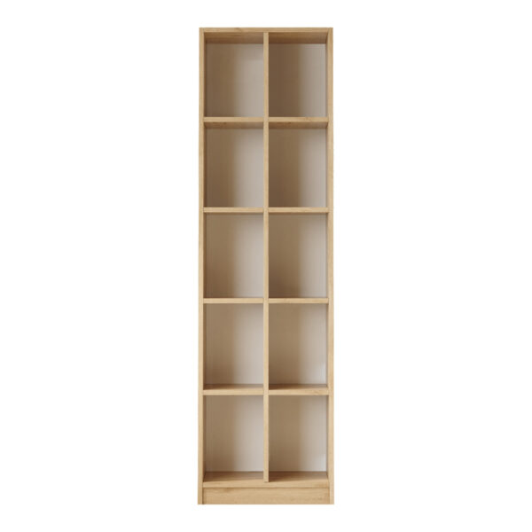 176-000198-3 Βιβλιοθήκη Oteca 10θέσεων pakoworld oak 51.1x25.4x180εκ. 176-000198