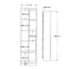 176-000198-4 Βιβλιοθήκη Oteca 10θέσεων pakoworld oak 51.1x25.4x180εκ. 176-000198