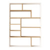 Βιβλιοθήκη Decora pakoworld σε oak-λευκό απόχρωση 90x22x123.6εκ.  176-000204